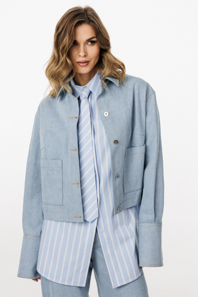 Блуза EOLA 3042.2 голубой - фото 9