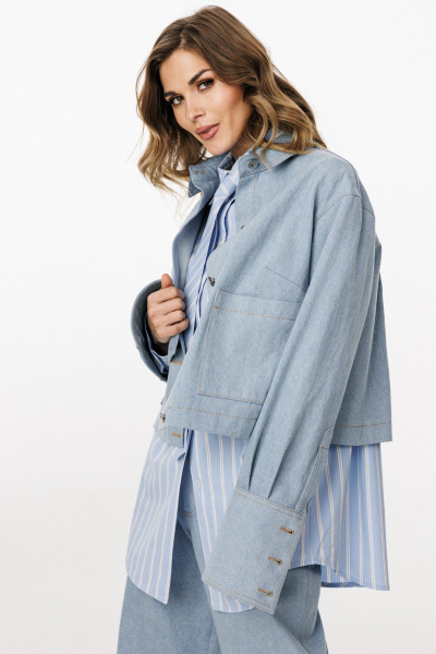 Блуза EOLA 3042.2 голубой - фото 8