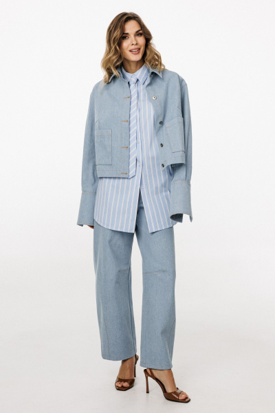 Блуза EOLA 3042.2 голубой - фото 6