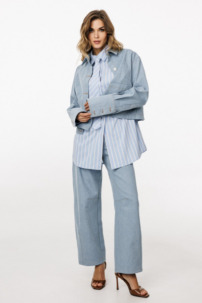 Блуза EOLA 3042.2 голубой - фото 3