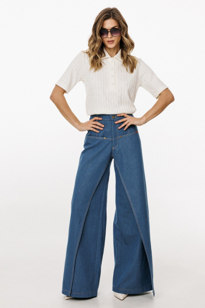 Брюки EOLA 3044 темно-голубой - фото 3