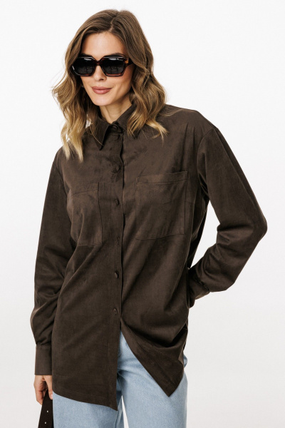 Блуза EOLA 3051 шоколад - фото 7