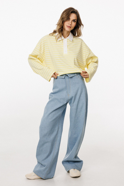 Джемпер EOLA 3052 лимонный_в_полоску - фото 6