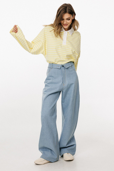 Джемпер EOLA 3052 лимонный_в_полоску - фото 2