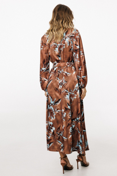 Платье EOLA 3053 коричневый/бирюза - фото 10