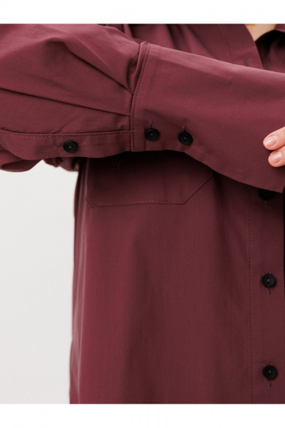 Рубашка AVA fashion М-167 бордовый - фото 10