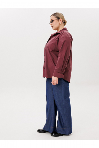 Рубашка AVA fashion М-167 бордовый - фото 8