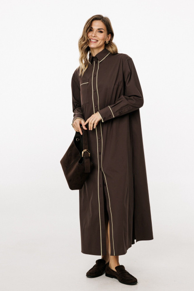 Платье EOLA 3057 шоколад - фото 4