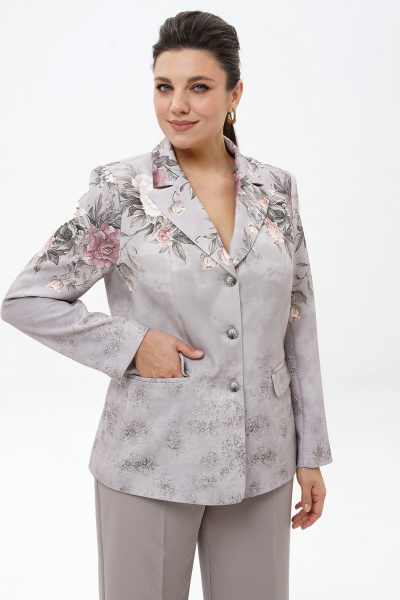 Брюки, жакет Alani Collection 2492 серый - фото 9