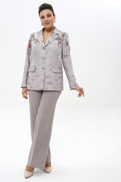 Брюки, жакет Alani Collection 2492 серый - фото 3