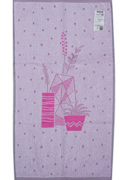 Полотенце Речицкий текстиль 6с103.412ж1 цветочный мотив розовосер - фото 1