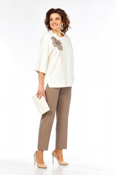 Брюки, джемпер Jurimex 3464 молоко-коричневый - фото 1