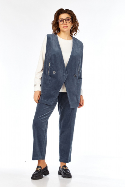 Брюки, джемпер, жилет Jurimex 3463 пепельно_синий - фото 12