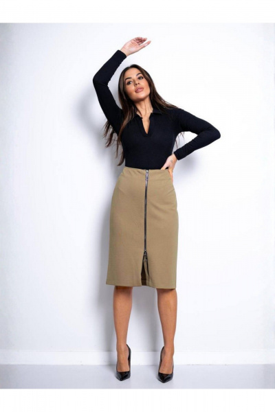 Юбка Nika.PL 0503102 оливковый - фото 3