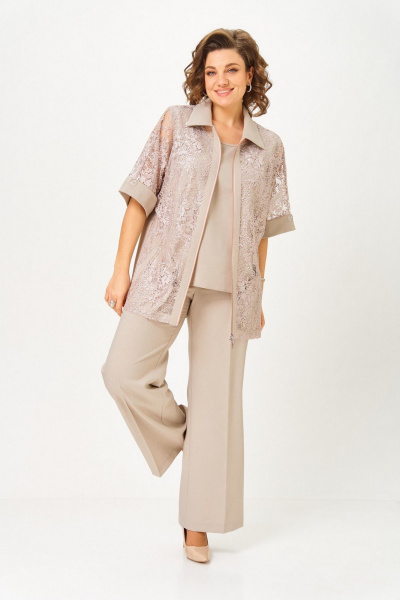 Брюки, кардиган, топ Svetlana-Style 2119 бежевый - фото 9