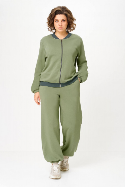 Брюки, джемпер Anastasia 1317 олива - фото 8