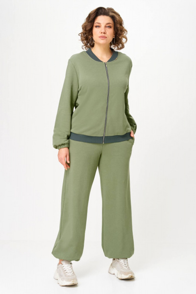 Брюки, джемпер Anastasia 1317 олива - фото 7