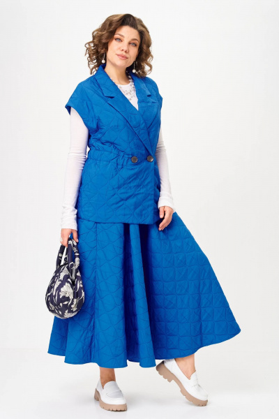 Жилет, юбка Anastasia 1325 индиго - фото 6