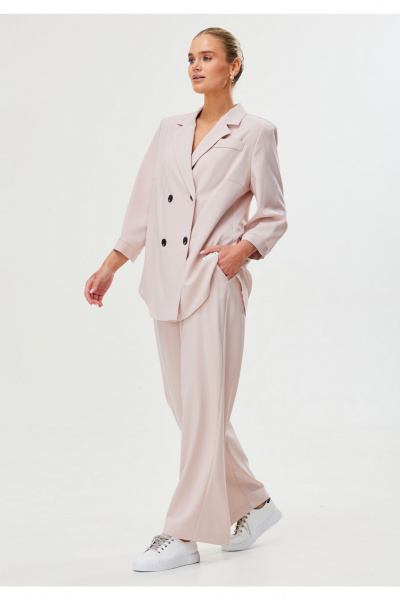 Брюки, жакет Твой имидж 1780 пудра - фото 7