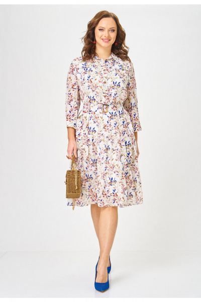 Платье Твой имидж 2340 молочный_с_принтом - фото 2