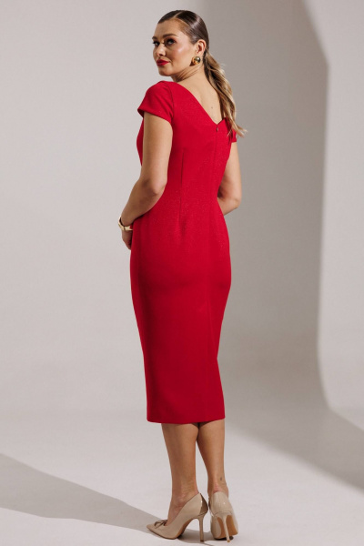 Жакет, платье Мода Юрс 26-2959 красный - фото 11