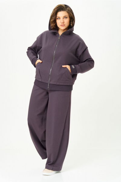 Бомбер, брюки Bonna Image 1023/1 серо-фиолетовый - фото 15