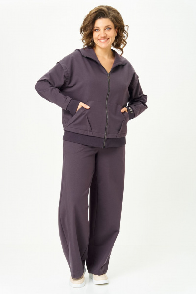 Бомбер, брюки Bonna Image 1023/1 серо-фиолетовый - фото 11