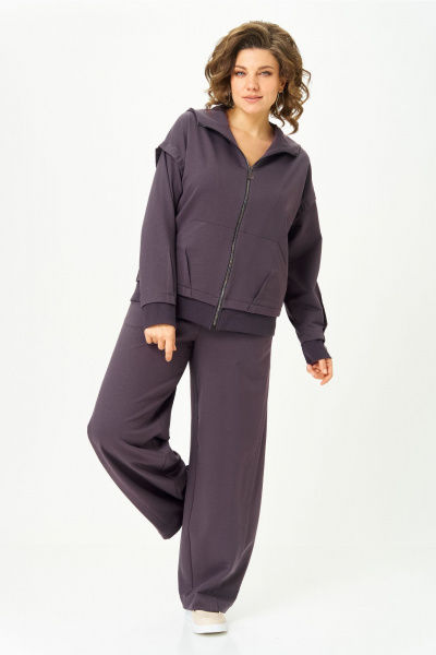 Бомбер, брюки Bonna Image 1023/1 серо-фиолетовый - фото 10