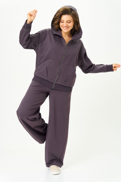 Бомбер, брюки Bonna Image 1023/1 серо-фиолетовый - фото 1