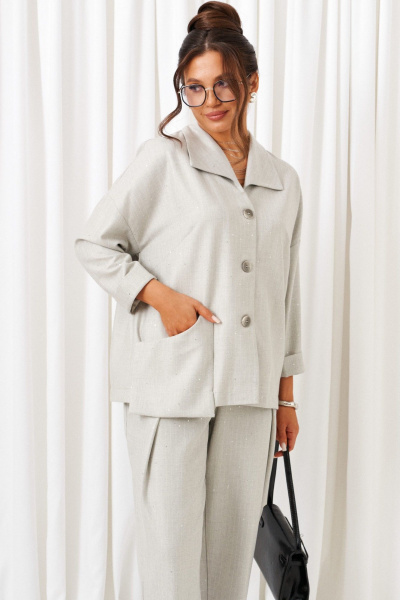 Брюки, рубашка Beautiful&Free 6421 серый - фото 9