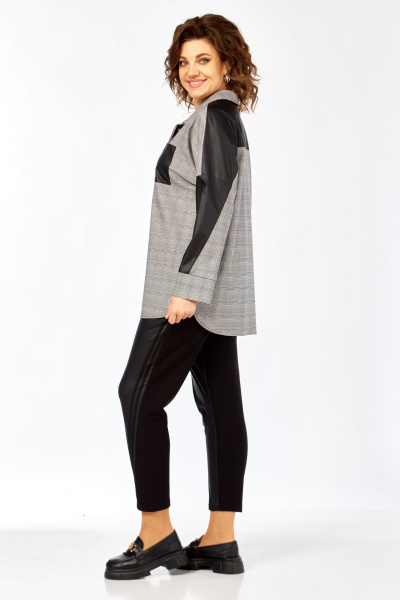 Блуза Matini 4.1545/1 клетка_черный - фото 12