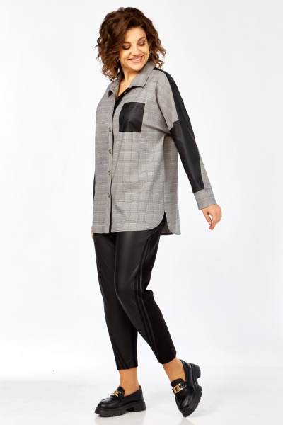 Блуза Matini 4.1545/1 клетка_черный - фото 7