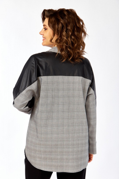 Блуза Matini 4.1545/1 клетка_черный - фото 3