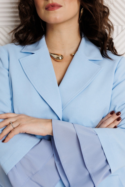 Брюки, жакет Mubliz 226 голубой - фото 12