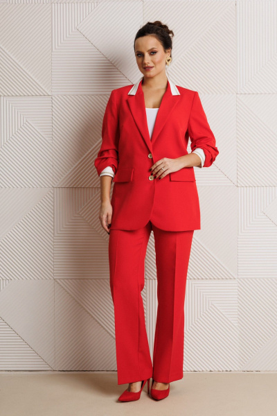 Брюки, жакет Mubliz 242 красный - фото 2