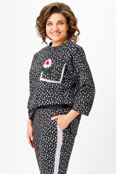 Брюки, джемпер Michel chic 1447 черный_лео - фото 6