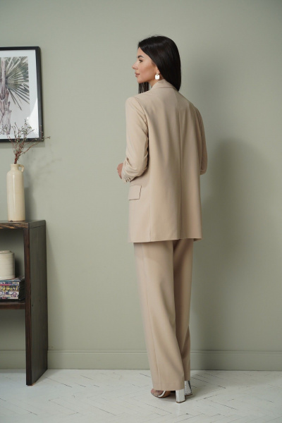 Брюки, жакет LadisLine 1585 бежевый - фото 8