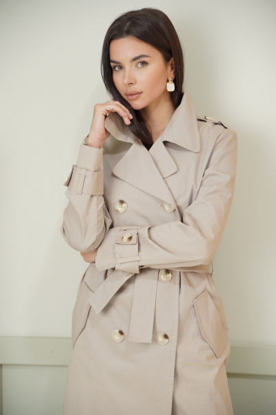 Кардиган LadisLine 1586 светло-бежевый - фото 5