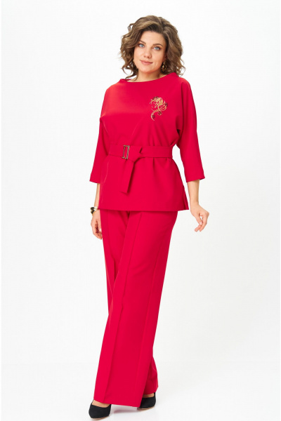 Блуза, брюки Andina city 9091-25 красный - фото 1