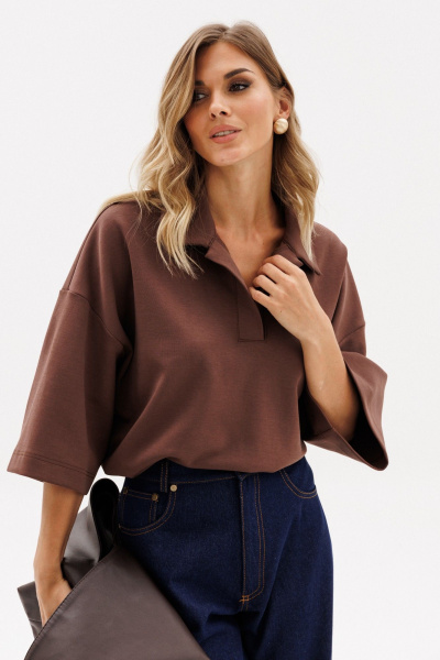 Джемпер EOLA 2964 шоколад - фото 5