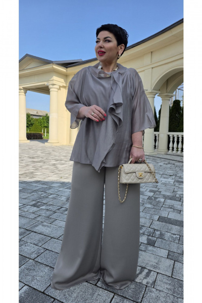 Блуза, брюки Vittoria Queen 27093 бежевый - фото 8