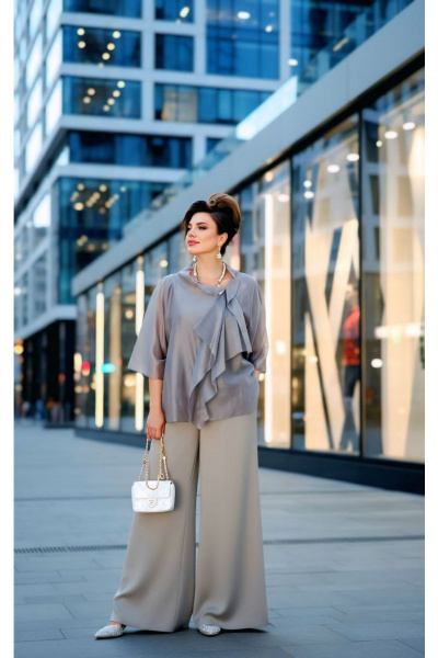 Блуза, брюки Vittoria Queen 27093 бежевый - фото 1