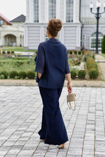 Блуза, брюки Vittoria Queen 27093/1 темно-синий - фото 5