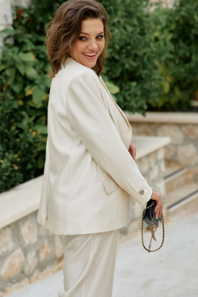 Брюки, жакет Vittoria Queen 27553/1 сливочный - фото 7