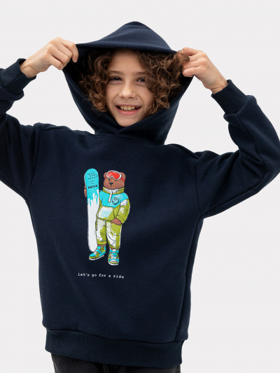 Худи Mark Formelle 123441/22/24675П-7П неви_печать_3_сл_на_пол - фото 1