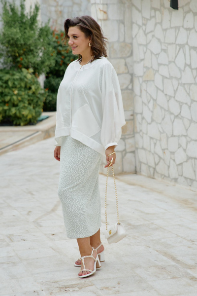 Платье Vittoria Queen 28693пл молочно-салатовый - фото 4