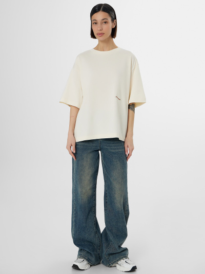 Футболка Mark Formelle 112961/25-41999П-0 молочный_печать3_2_сл_на_пол_3_сл_на_спинке - фото 1