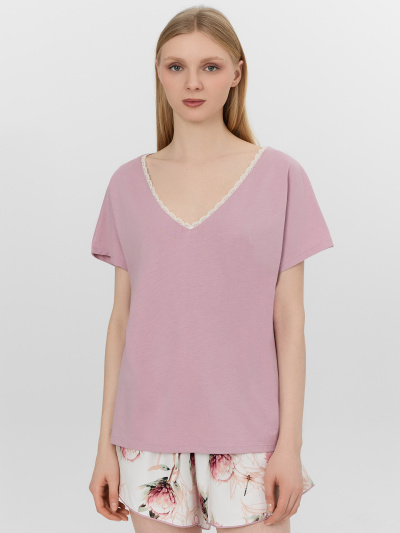 Футболка, шорты Mark Formelle 592544/25-35486ПП-14 пыльный_розовый_протеи_на_св.молочном - фото 1