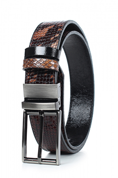 Ремень Galanteya 21918.25с3111к45 2р кор.св/черный - фото 3