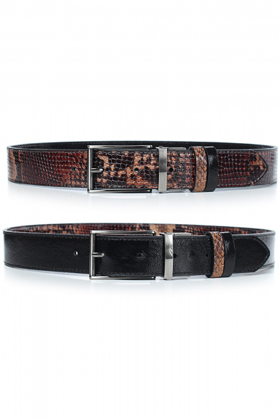 Ремень Galanteya 21918.25с3111к45 2р кор.св/черный - фото 4